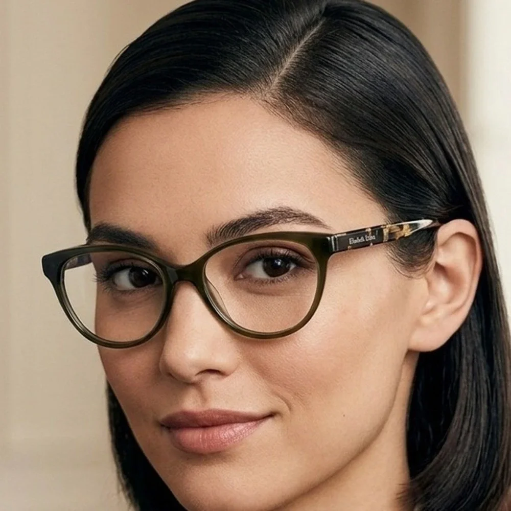 Elizabeth Arden EA 1159-1 Black Tortoise Cat Eye Frames 52-15-140
